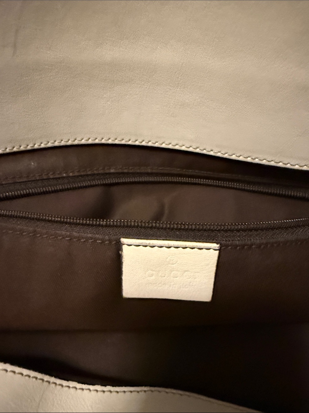 Gucci Beige GG Canvas Shoulder Bag with Light Pink Trim - Picture 7 of 9